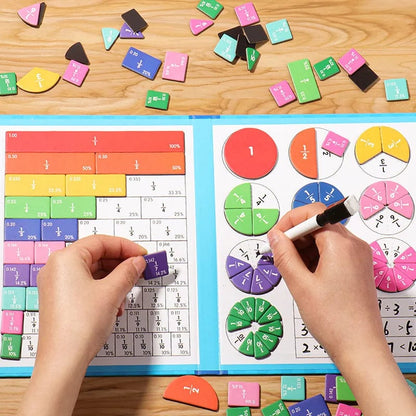 🧲🧩Lehrreiches magnetisches Bruchbuch-Puzzle für Kinder🎨✨Förderung der Feinmotorik & Logik mit sicherem Design