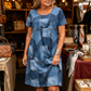 👗Damenkleid mit buntem Patchwork-Muster für den Alltag