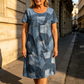 👗Damenkleid mit buntem Patchwork-Muster für den Alltag
