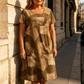 👗Damenkleid mit buntem Patchwork-Muster für den Alltag