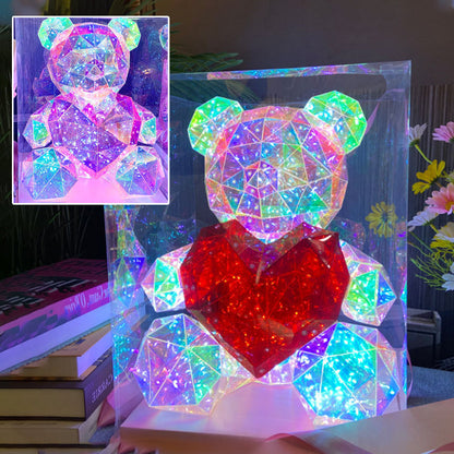 💕Valentinstags-Special – 57 % Rabatt🎁 Bunter, leuchtender Bär