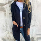 🧥🌸 Neuheiten – Mittellange Kapuzen-Strickjacke mit Taschen – bequem und vielseitig