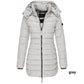 📢📢50% Rabatt + KOSTENLOSER VERSAND!!! 🎉✨ Mittellange wattierte Winterjacke für Damen – einfarbig & warme Kapuze