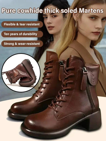 Damenstiefeletten im Vintage-Stil🔥Kauf 2 Artikel versandkostenfrei