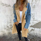 🥰 zeitlich begrenztes preisliches Angebot 🥰Mittellanger Trenchcoat mit Denim-Jeans-Nähten