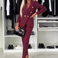 ✨Damen-Anzugset mit doppelreihigem Blazer und maßgeschneiderter Hose💥👠