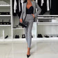 ✨Damen-Anzugset mit doppelreihigem Blazer und maßgeschneiderter Hose💥👠