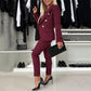 ✨Damen-Anzugset mit doppelreihigem Blazer und maßgeschneiderter Hose💥👠
