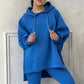 💖 ✨Damen 2-teiliges Set – Kapuzen-Sweatshirt mit Schlitz & Hose👖