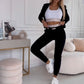 💎🏃 Neuheiten – Damen 3-teiliges Zip-Up Trainingsanzug-Set – bequem