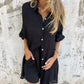 🌞Frühlingserwachen: 50% Rabatt!👕Damen Lässiges Zweiteiler – Langarmhemd & Shorts, Relaxed Fit & Atmungsaktiv für Sommer