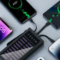 10000mAh tragbare Solar-Powerbank mit eingebautem Kabel und LED-Licht