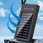 10000mAh tragbare Solar-Powerbank mit eingebautem Kabel und LED-Licht