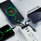 10000mAh tragbare Solar-Powerbank mit eingebautem Kabel und LED-Licht