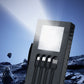 10000mAh tragbare Solar-Powerbank mit eingebautem Kabel und LED-Licht