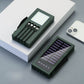 10000mAh tragbare Solar-Powerbank mit eingebautem Kabel und LED-Licht