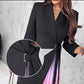 💖Ombre Reverskragen Tailliertes Plissee Blazer Kleid🔥Kauf 2 Artikel versandkostenfrei