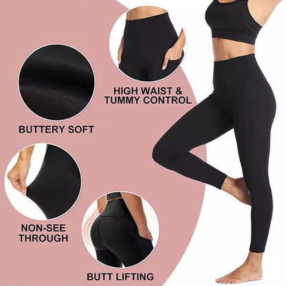 🔥 Figurformende High-Waist-Leggings mit Po-Lift & Seitentasche – jetzt -50 % Mid-Year Sale! 🖤