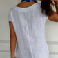 🌼Kurzärmeliges Baumwollkleid mit Rundhalsausschnitt für Frauen