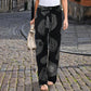 🌺Damenhose mit elastischem Bund aus Baumwolle und Leinen mit Aufdruck