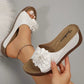 🌸 Zehenfreie Damen-Sandalen mit Blumenmuster – Gel-Einlage, Fußgewölbe-Stützung, rutschfeste Sohle. 💖