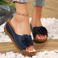 🌸 Zehenfreie Damen-Sandalen mit Blumenmuster – Gel-Einlage, Fußgewölbe-Stützung, rutschfeste Sohle. 💖