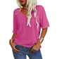 🔥Letzter Tag 63 % Rabatt🔥Einfarbiges Damen-T-Shirt mit V-Ausschnitt – 12 FARBEN