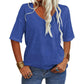 🔥Letzter Tag 63 % Rabatt🔥Einfarbiges Damen-T-Shirt mit V-Ausschnitt – 12 FARBEN