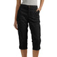 🌸 Capri Cargohose mit Taille und Falten unten und mehreren Taschen