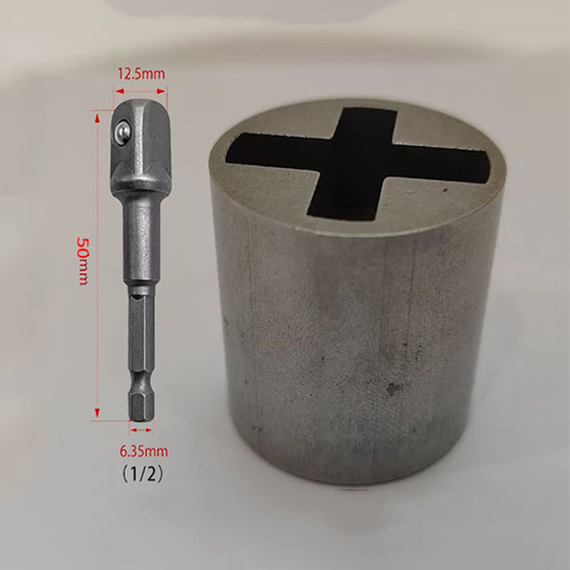2x Universal Stecknuss-Adapter Für Handbohrmaschine & Akkuschrauber – 1/2 Zoll (1,27 Cm), Für Reifenwechsel, Robust Aus Stahl, Kompakt