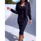 💎 50% RABATT – NUR FÜR KURZE ZEIT! 💎 Set aus figurbetontem Spaghettiträger-Kleid & Kurzjacke – 5 Farben, S–3XL, Stretch-Glamour ohne Kompromisse 🌸👗
