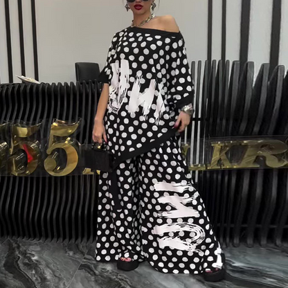 🌸Was soll ich morgen anziehen?💥Modischer Zweiteiler für Damen: Oversize-Shirt und Hose mit weitem Bein