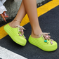 💖 Bequeme Slip-On-Pantoletten mit Blumen-Schmuck