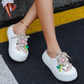 💖 Bequeme Slip-On-Pantoletten mit Blumen-Schmuck