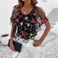 🌸Was soll ich morgen anziehen?💥Bedrucktes Mesh-Patchwork-Top für Frauen