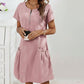 👗 60 % RABATT! ✨ Damenkleid mit halbem Reißverschluss – Knopftaschen, weicher Stoff und lässiger Schnitt 🌸