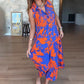 Ärmelloses modisches Maxikleid mit Print für Damen