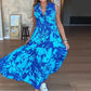 Ärmelloses modisches Maxikleid mit Print für Damen