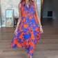 Ärmelloses modisches Maxikleid mit Print für Damen