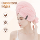 🛁  Großes Haarhandtuch mit sicherem Band für Frauen