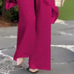 ✨ Charmantes Set aus Asymmetrischem Oberteil & Weite-Hose – Bequem, Elegant & Perfekt für den Frühling 🌸