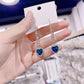 🎁Ideales Geschenk – Exquisite blaue Herz-Ohrringe mit synthetischen Edelsteinen