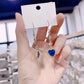 🎁Ideales Geschenk – Exquisite blaue Herz-Ohrringe mit synthetischen Edelsteinen