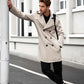 Herren Slim-Fit Trenchcoat im Zweireiher-Stil