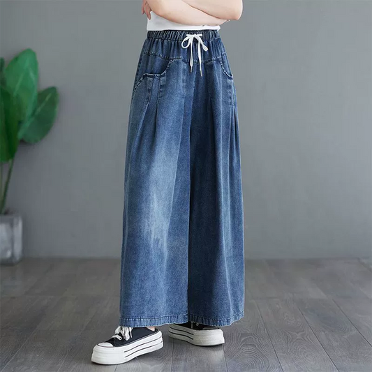 Vintage Wide Leg Denim Pants