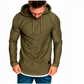 Einfarbiges Langarm-Sweatshirt mit Kordelzug und Kapuzen