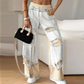 ⏳Begrenzte Zeit 50% Rabatt💥 Patchwork-Denim Elastische Bundweite Beine Hose✈️Kostenloser Versand bei 2 Einkäufen