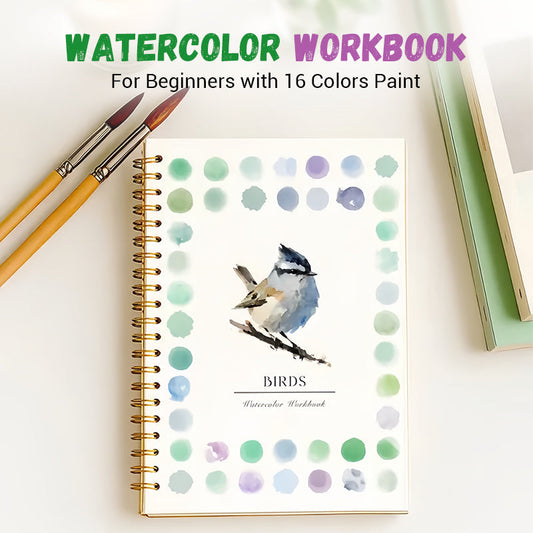 Aquarell-Arbeitsbuch für Anfänger mit 16 Farben