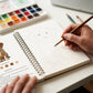 Aquarell-Arbeitsbuch für Anfänger mit 16 Farben