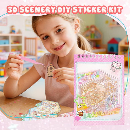 3D-Landschaft DIY-Aufkleber-Set